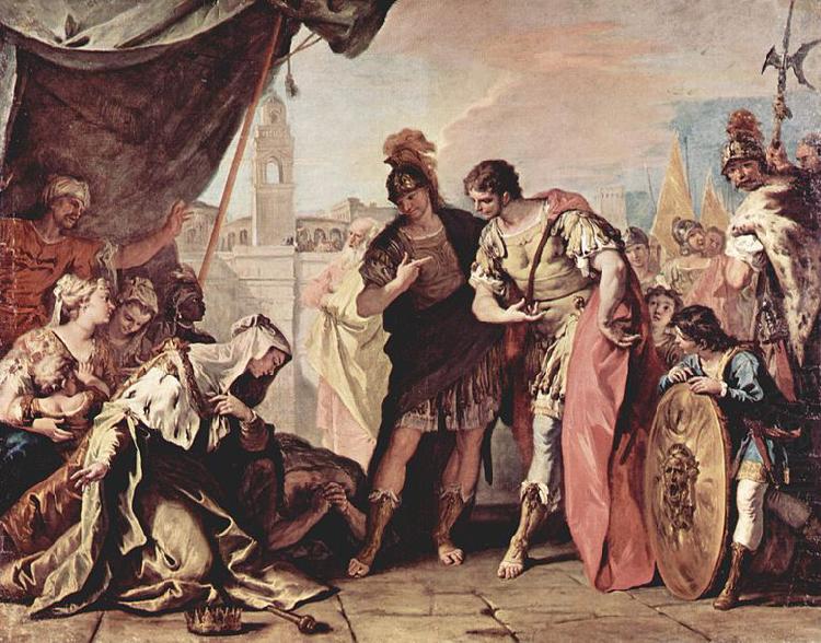 Sebastiano Ricci Die Familie der Dario vor Alexander dem Groben china oil painting image